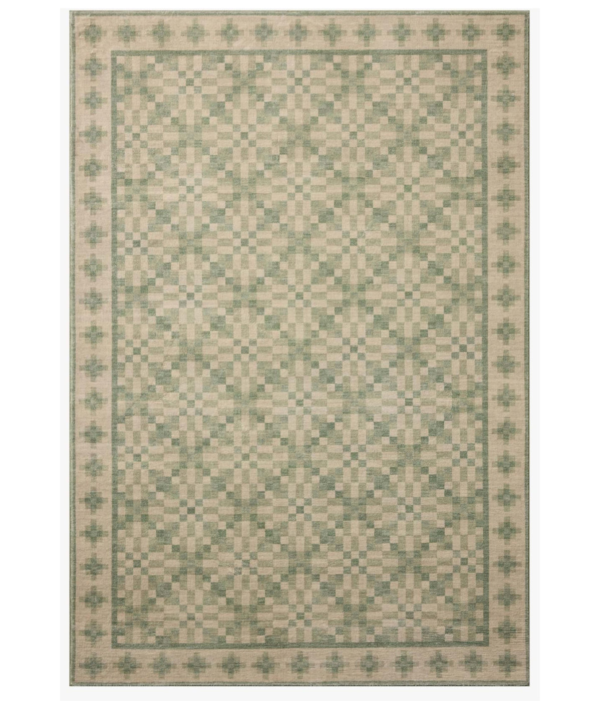 Alfombra Bobby 01 Beige | Green Chris Loves Julia × Loloi