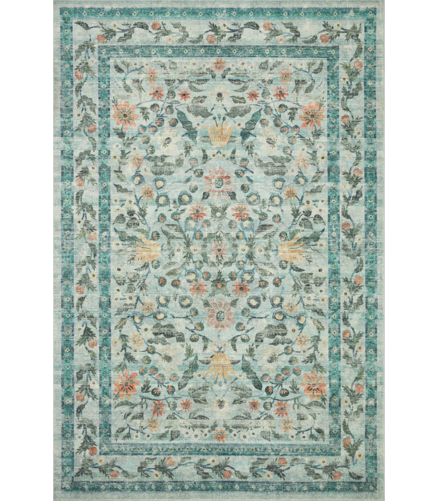 Alfombra Courtyard 03 Eve Sage Rifle Paper Co. X Loloi (107X169)
