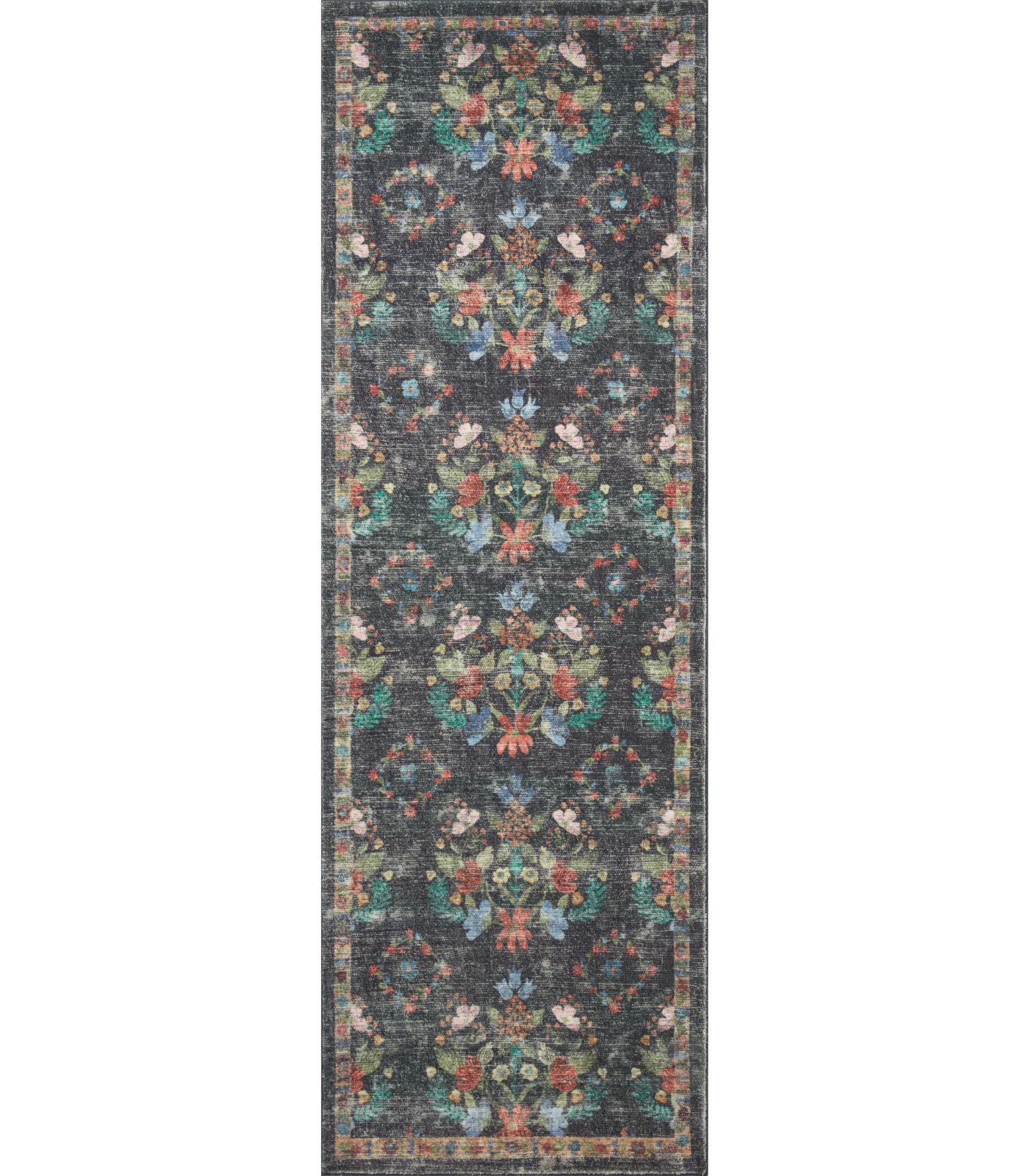 Alfombra Courtyard 04 Seville Charcoal Rifle paper Co. X Loloi (77X229) - Perle&Perle