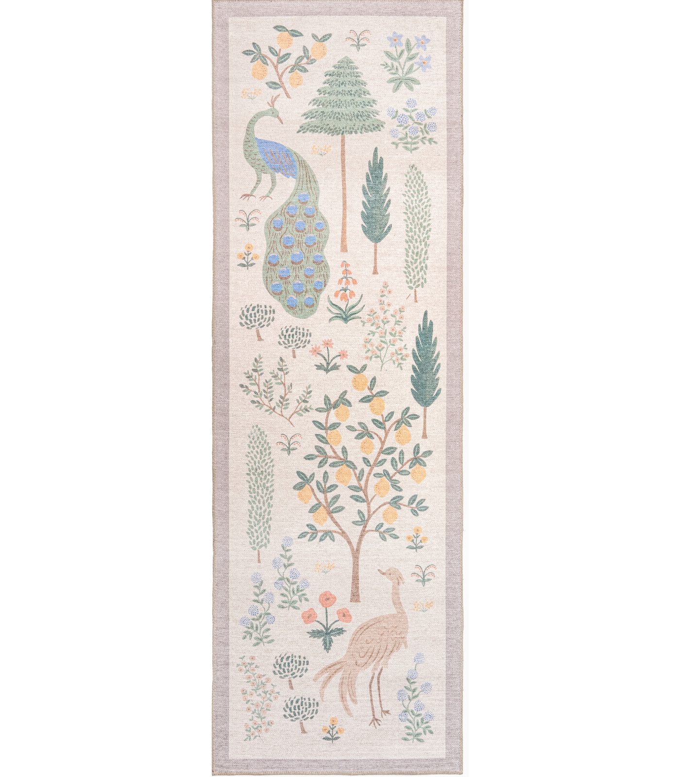 Alfombra Menagerie 01 Les Fauves Cream Rifle Paper Co. × Loloi (77X229)