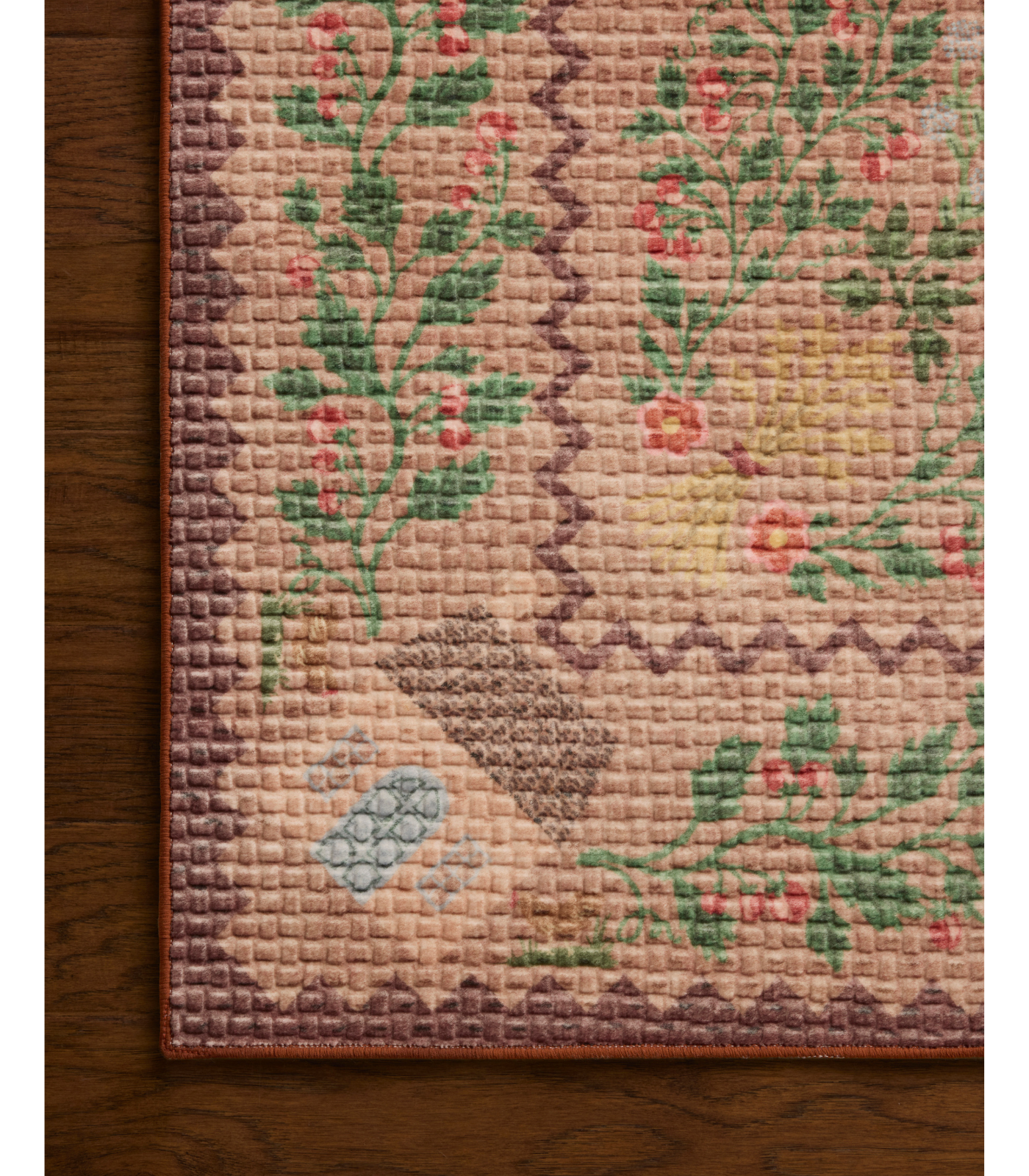 Alfombra Orchard 02 Mauve | Multi x Rifle Paper Co x Loloi (Lavable en Máquina)