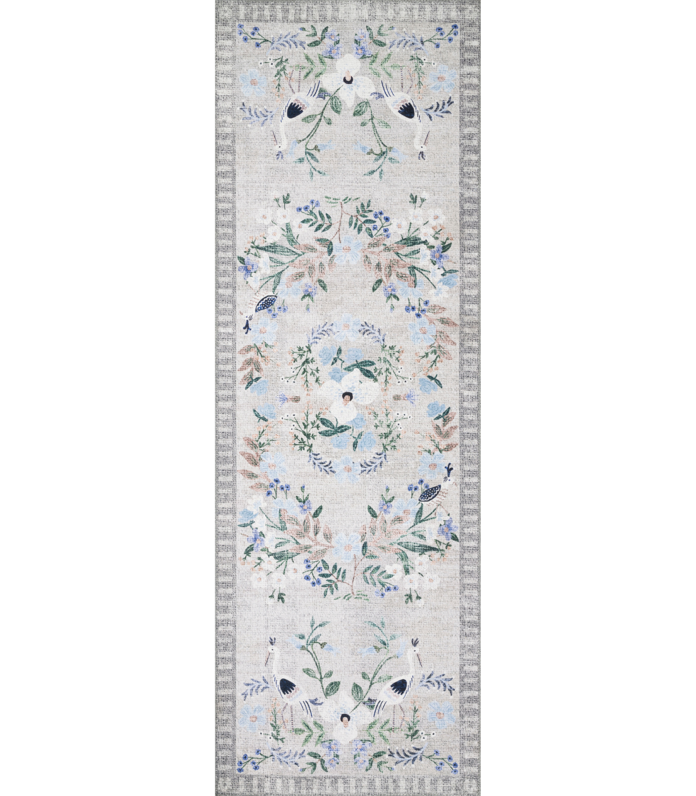 Alfombra Palais Stone Grey Rifle Paper Co × Loloi (77x229)