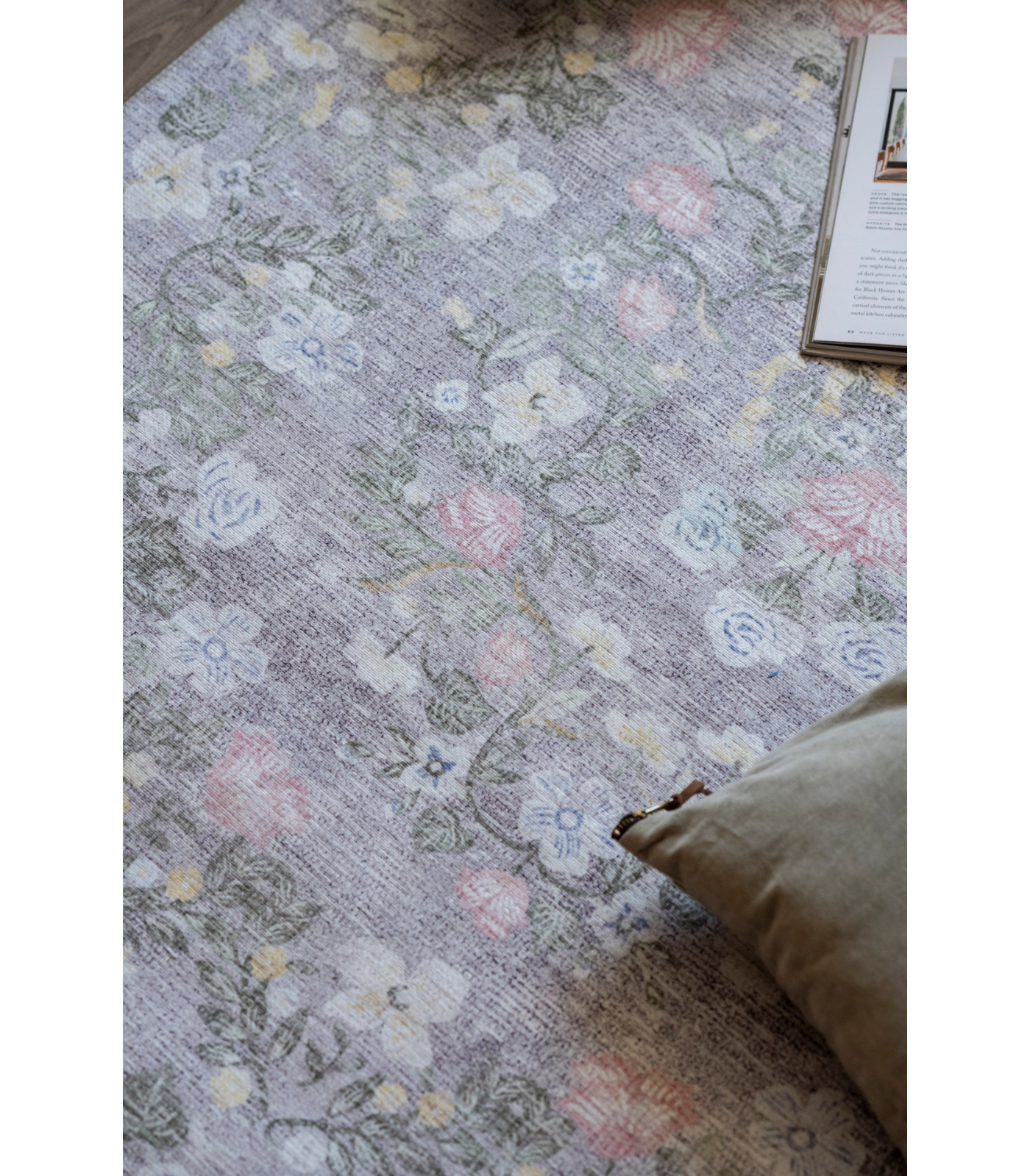 Alfombra Palais 05 Grey Rifle Paper Co × Loloi (77x229) PASILLO