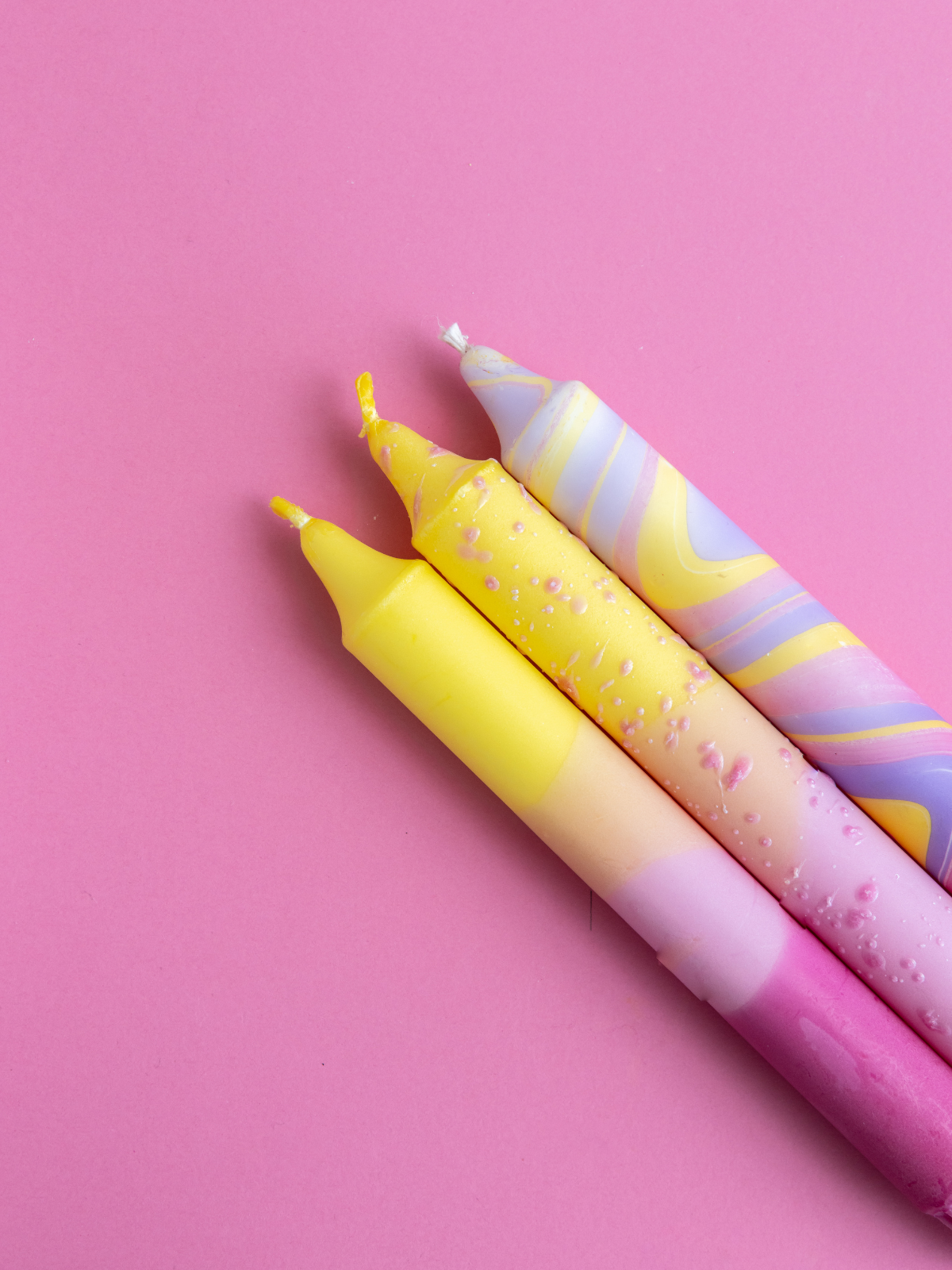 Pack 3 Velas Pink & Yellow Spring Mix