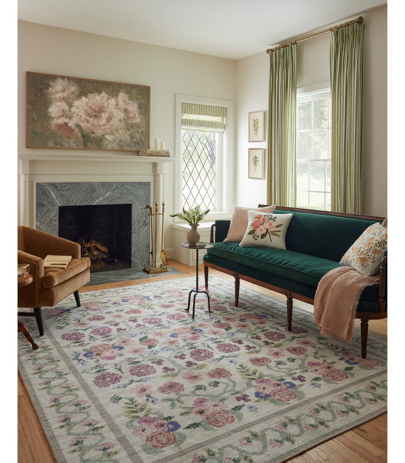 Alfombra Rosa 01 Ivory Rifle Paper Co. × Loloi (156X229)