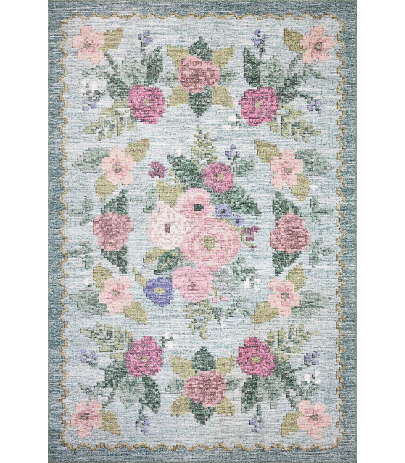 Alfombra Rosa 02 Antique Rose Sky Rifle Paper Co. × Loloi (153X229)