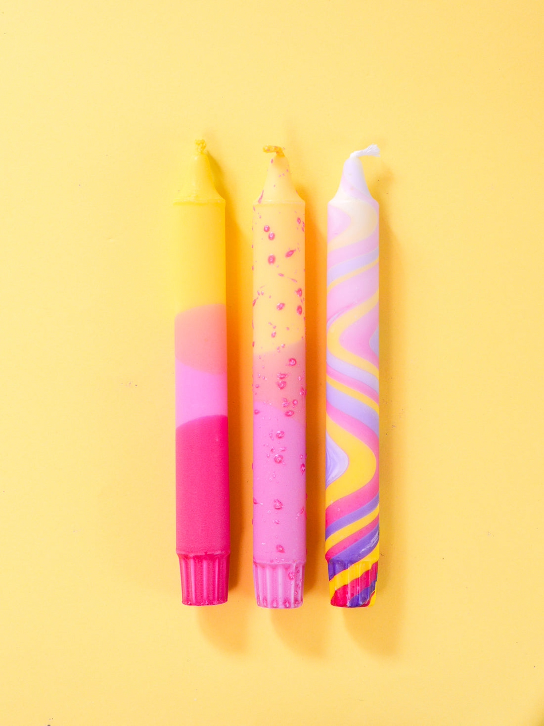 Pack 3 Velas Pink & Yellow Spring Mix