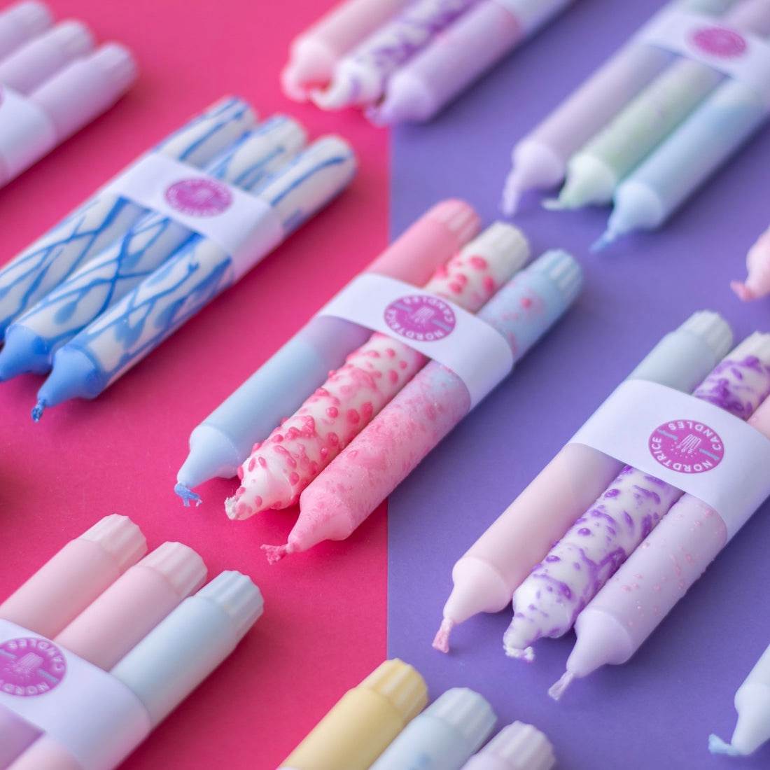 Pack 3 Velas Pastel Mix