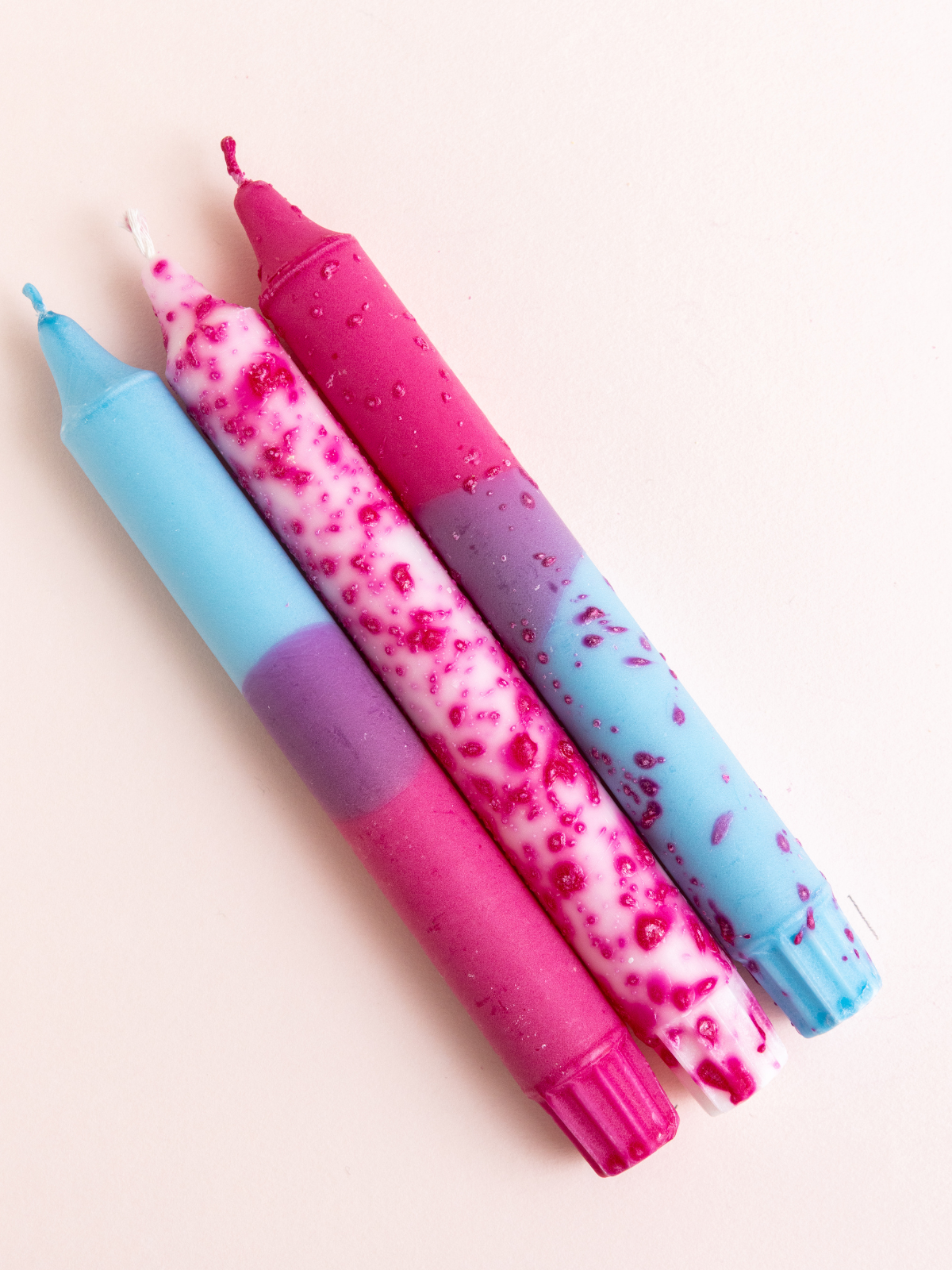 Pack 3 Velas Pink & Fucsia Mix