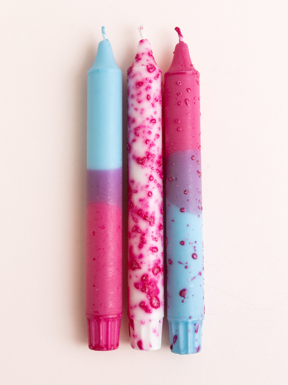 Pack 3 Velas Pink & Fucsia Mix