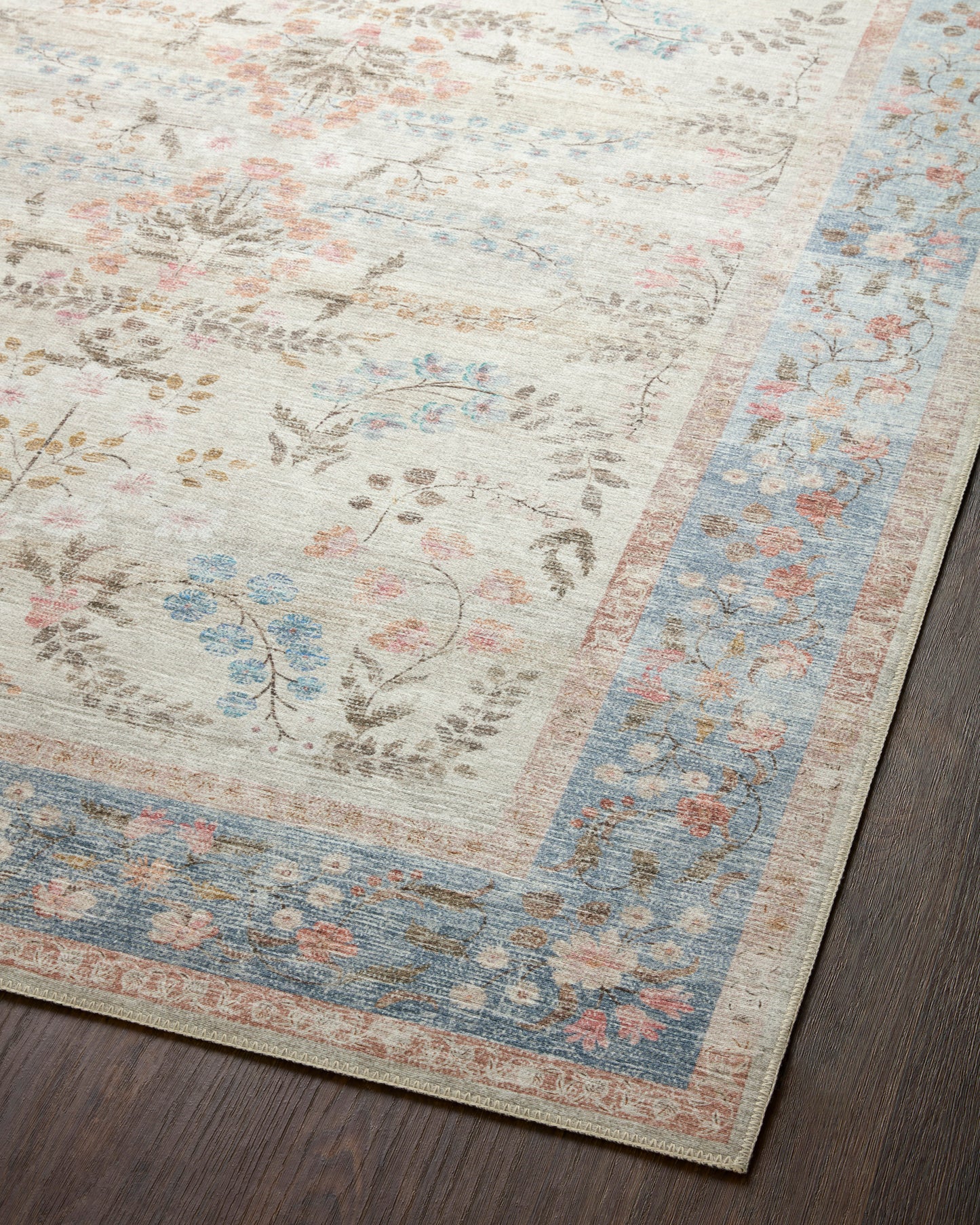 Alfombra Palais 04 Ligth Blue Rifle Paper Co × Loloi (77X229)PASILLO