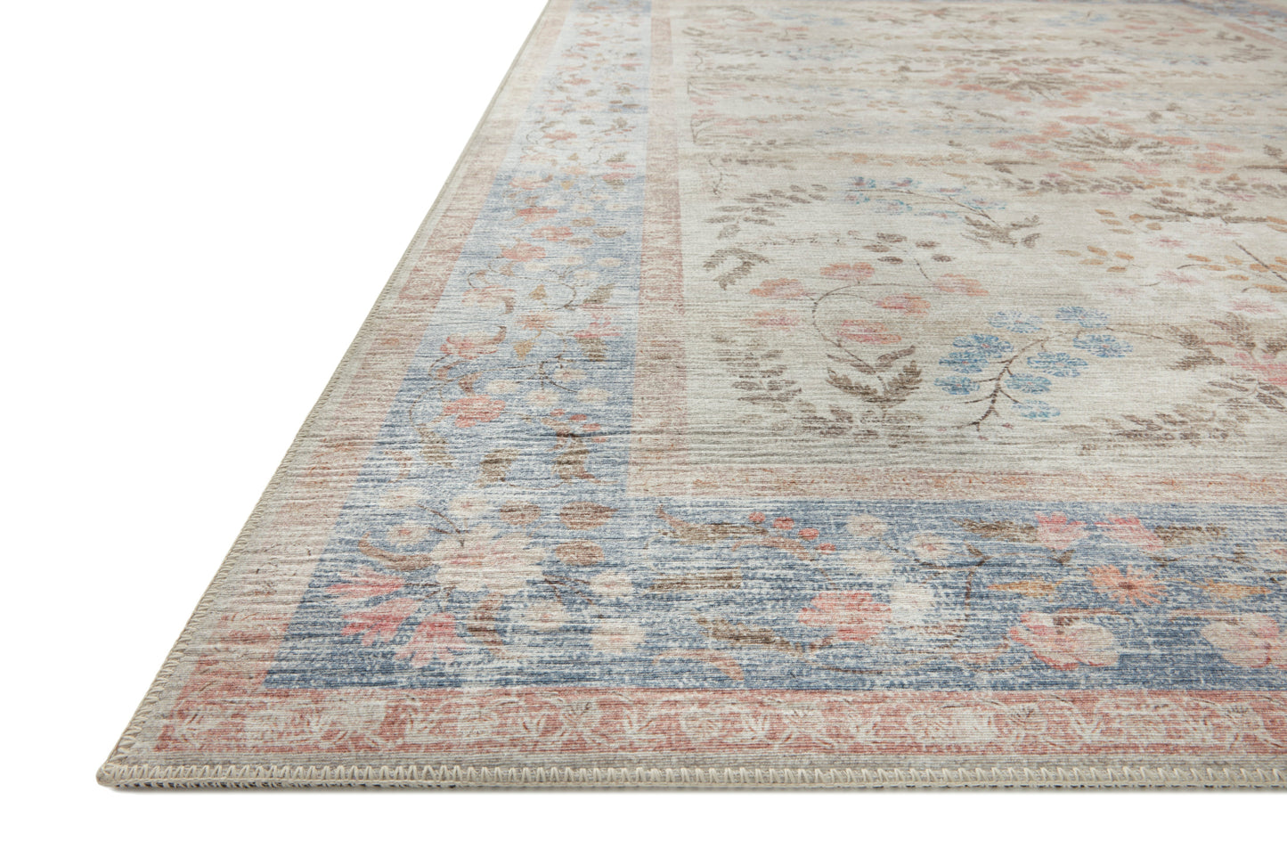 Alfombra Palais 04 Ligth Blue Rifle Paper Co × Loloi (77X229)PASILLO