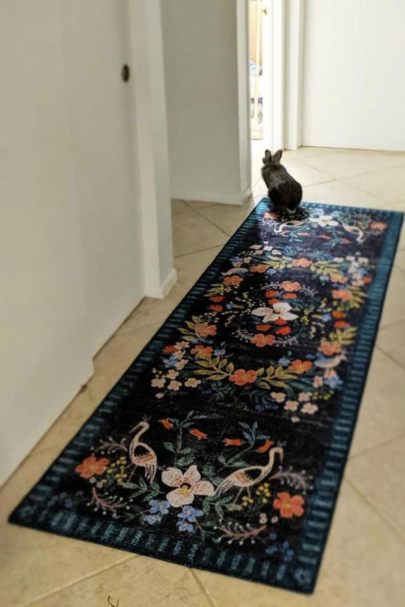 Alfombra Palais 03 Black Multi Rifle Paper Co × Loloi (77x229)