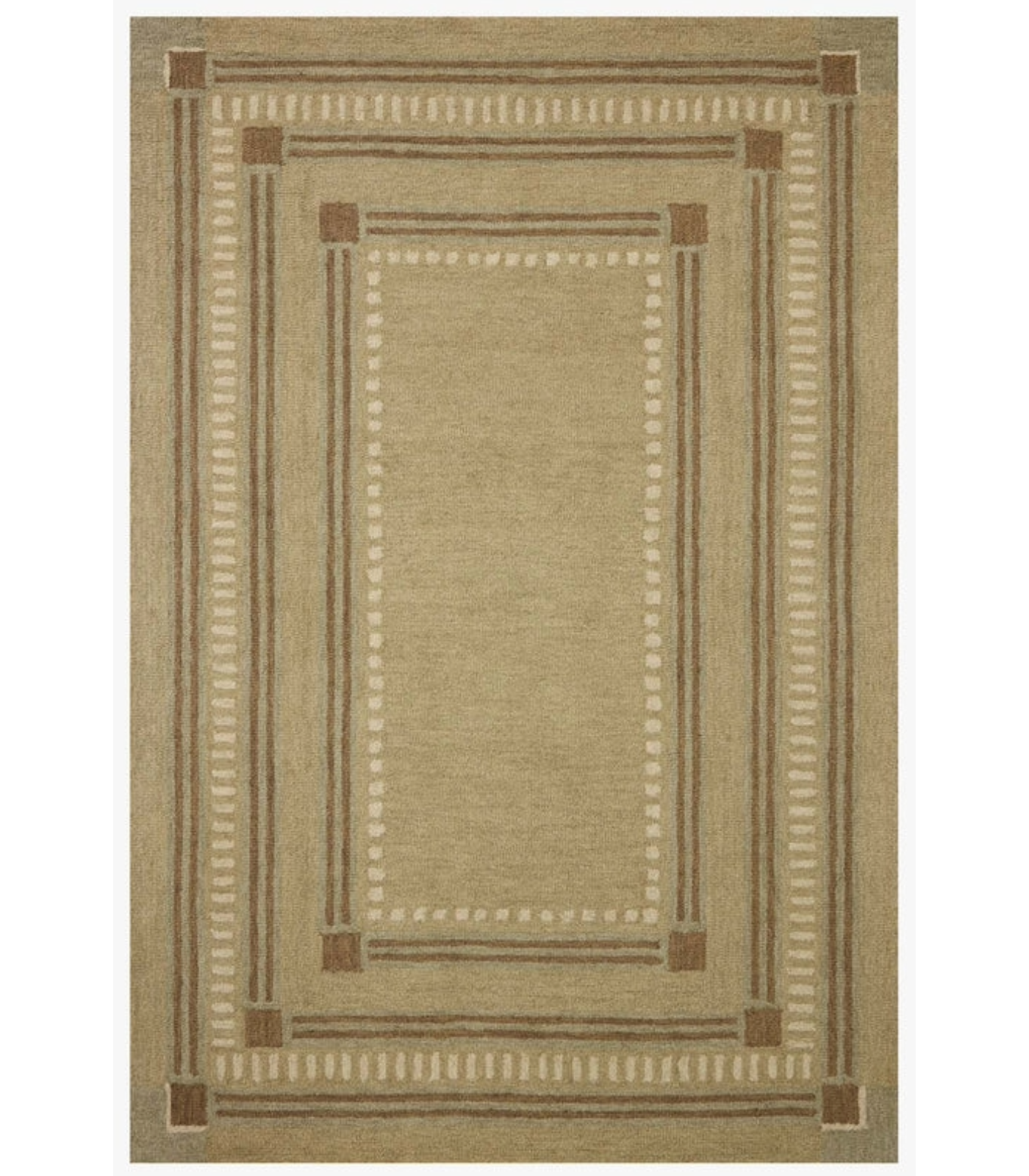 Alfombra Alfie 04 Green | Natural by Chris Loves Julia × Loloi (153X229) - Perle&Perle