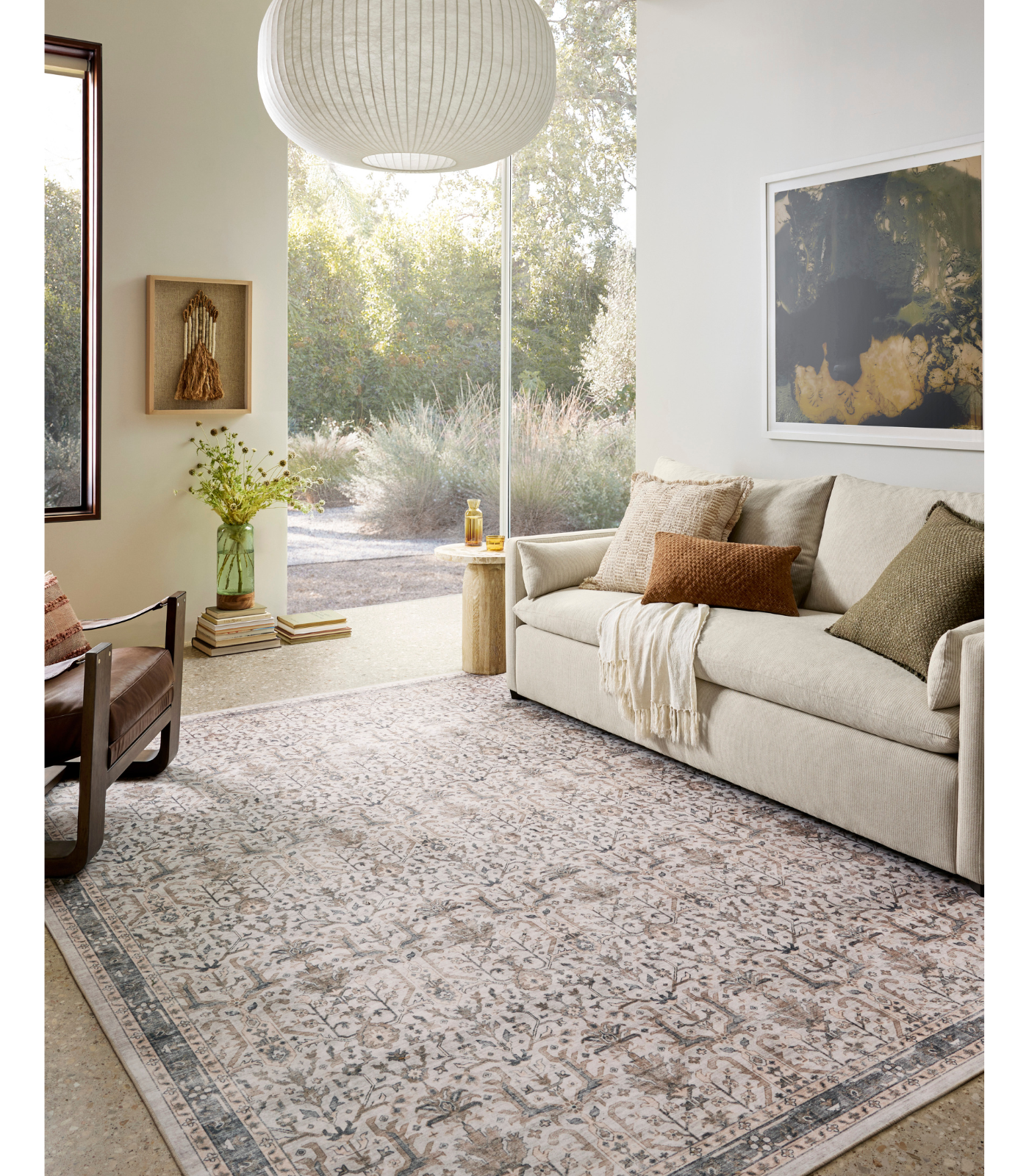 Alfombra Anniston 01 Ivory | Stone (Lavable en Máquina)