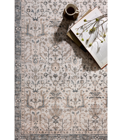 Alfombra Anniston 01 Ivory | Stone (Lavable en Máquina)
