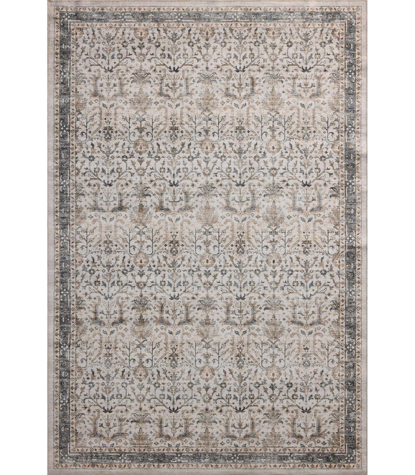Alfombra Anniston 01 Ivory | Stone (Lavable en Máquina)