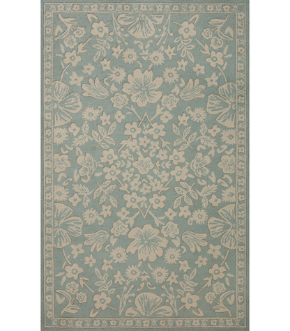 Alfombra Arboretum 02 Rose Garden Jade Rifle Paper Co. x Loloi (153X229) - Perle&Perle
