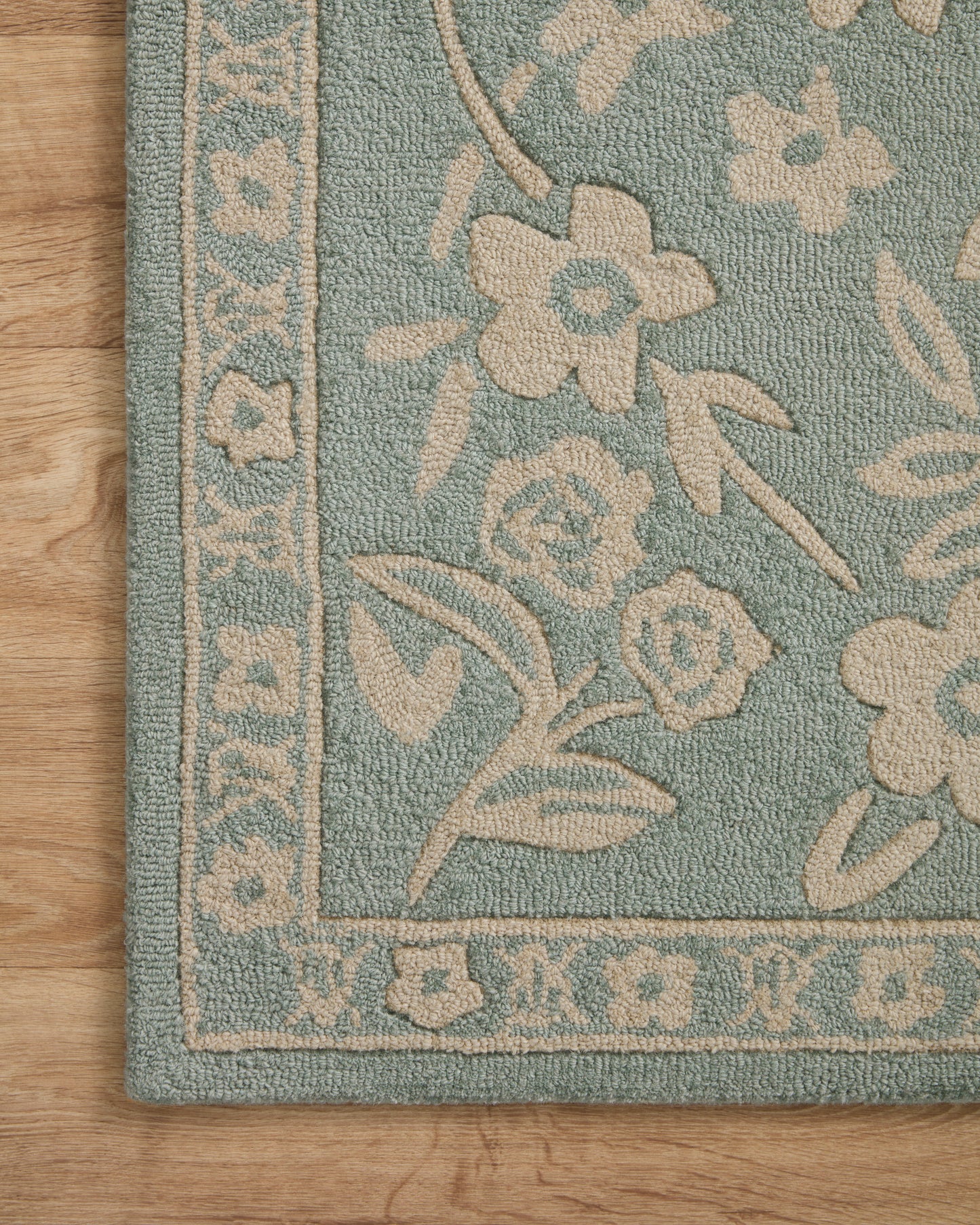 Alfombra Arboretum 02 Rose Garden Jade Rifle Paper Co. x Loloi (153X229) - Perle&Perle