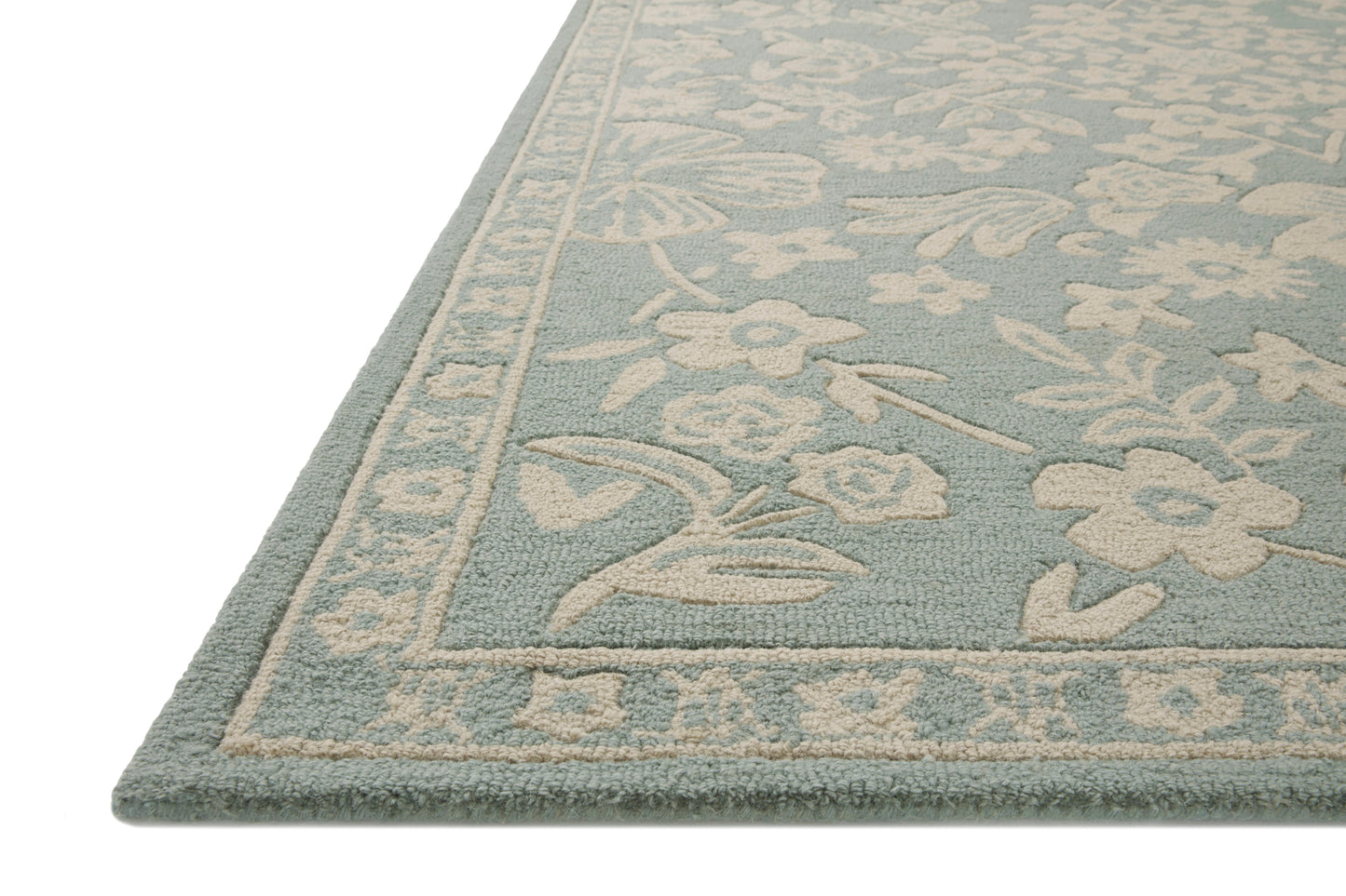 Alfombra Arboretum 02 Rose Garden Jade Rifle Paper Co. x Loloi (153X229) - Perle&Perle