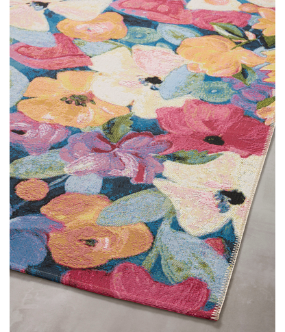 Alfombra Botanical 02 Navy | Multi (Exterior)