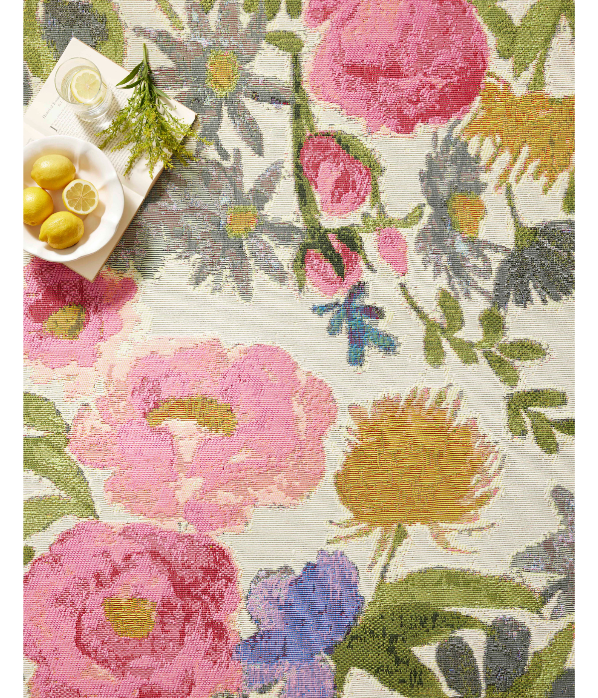 Alfombra Botanical 01 Ivory | Multi (Exterior)