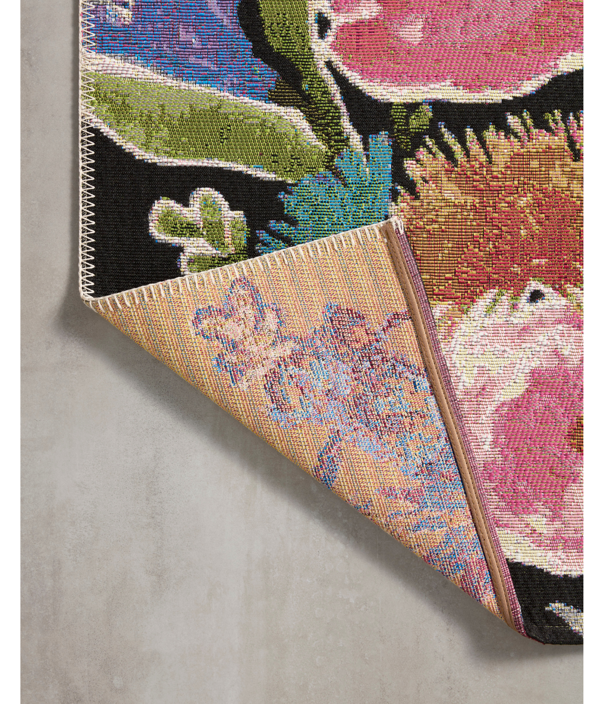 Alfombra Botanical 01 Black | Multi (Exterior)