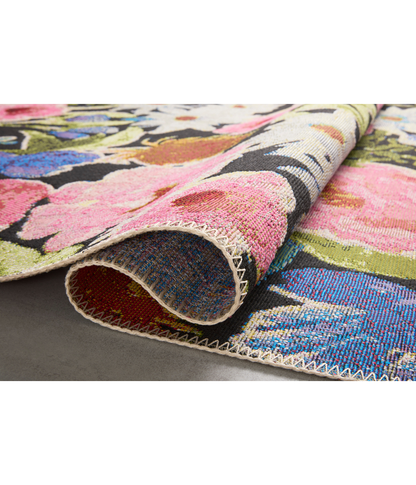 Alfombra Botanical 01 Black | Multi (Exterior)