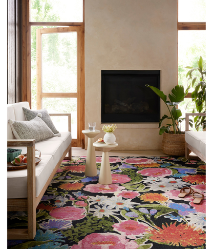 Alfombra Botanical 01 Black | Multi (Exterior)