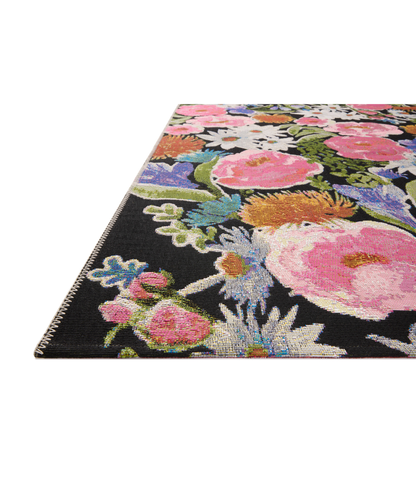 Alfombra Botanical 01 Black | Multi (Exterior)