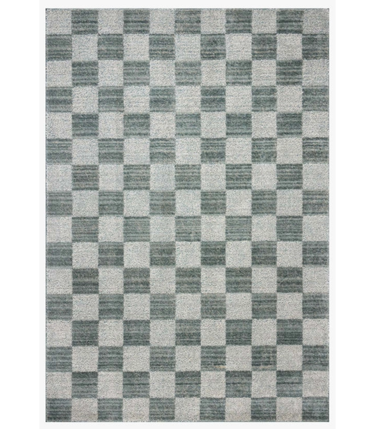 Alfombra Calvin 01 Blue | Ivory by Chris Loves Julia × Loloi (153X229)