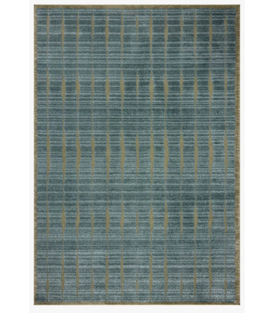 Alfombra Calvin 02 Ocean | Olive by Chris Loves Julia × Loloi (153X229)