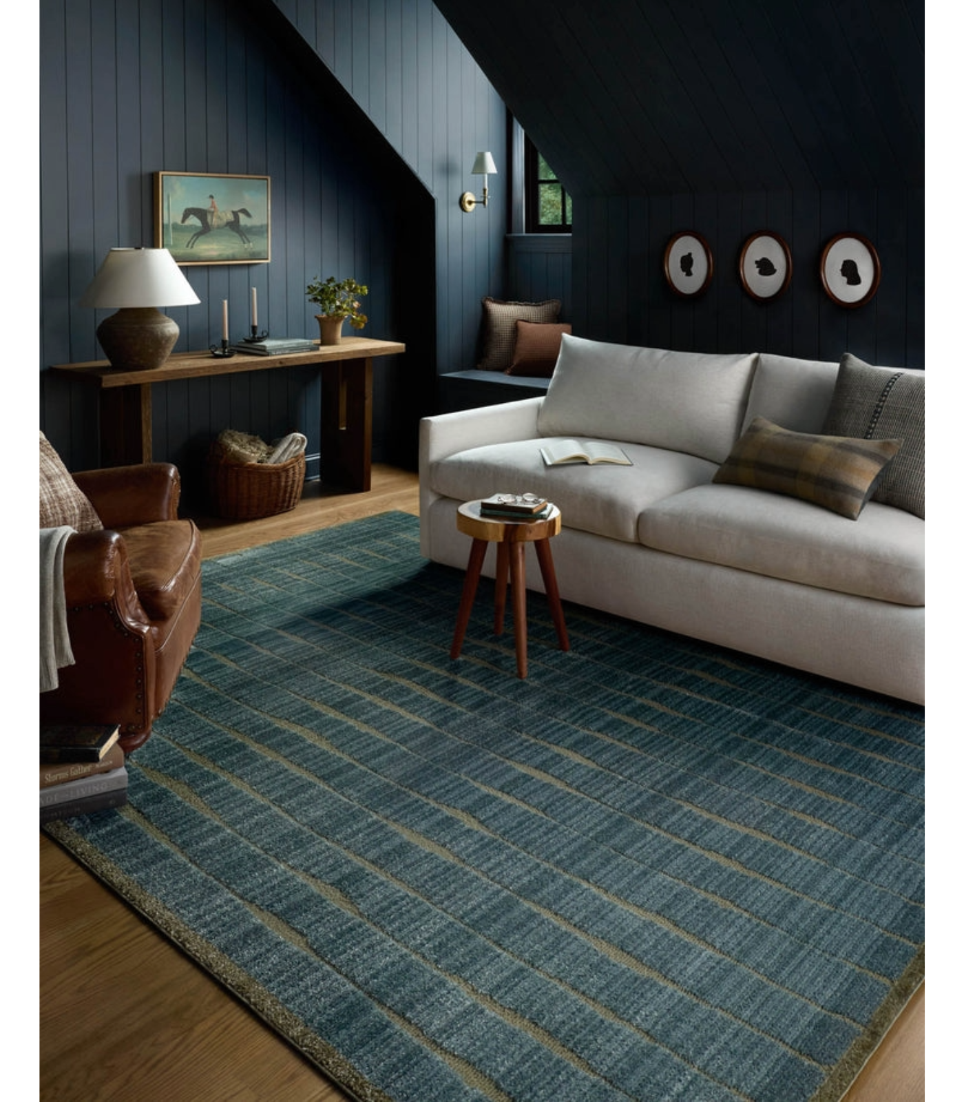 Alfombra Calvin 02 Ocean | Olive by Chris Loves Julia × Loloi (153X229)
