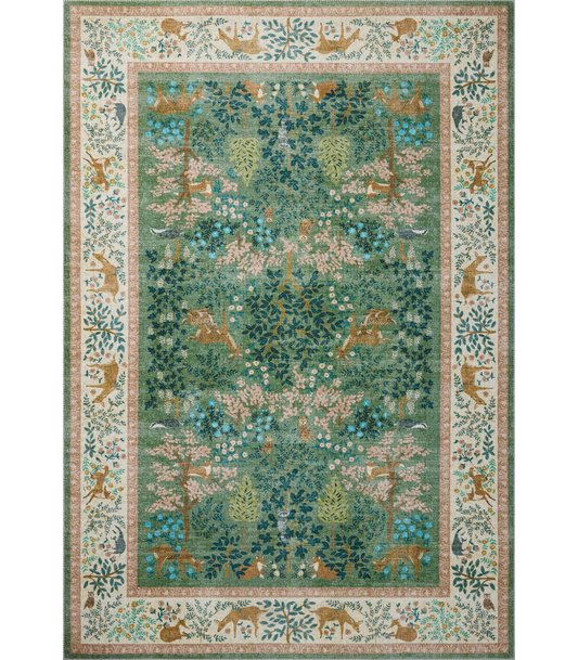 Alfombra Canopy 02 Sage | Blush Rifle Paper Co x Loloi (183X274)