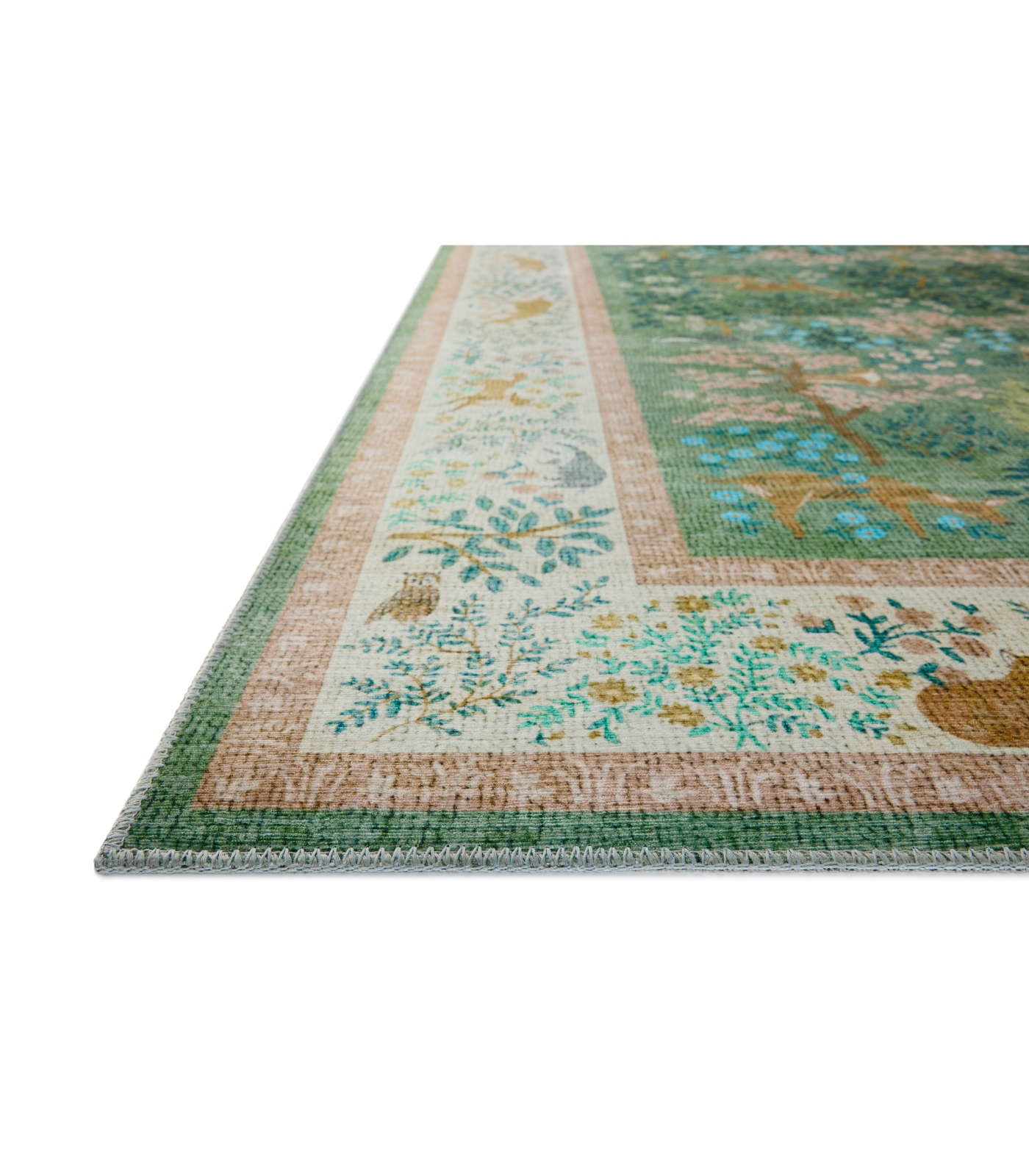 Alfombra Canopy 02 Sage | Blush Rifle Paper Co x Loloi (229X290)