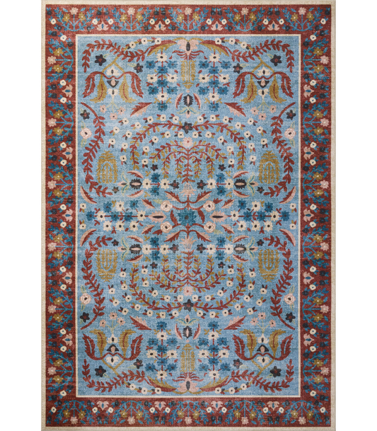 Alfombra Canopy 03 Red | Blue Rifle Paper Co x Loloi (183X274)
