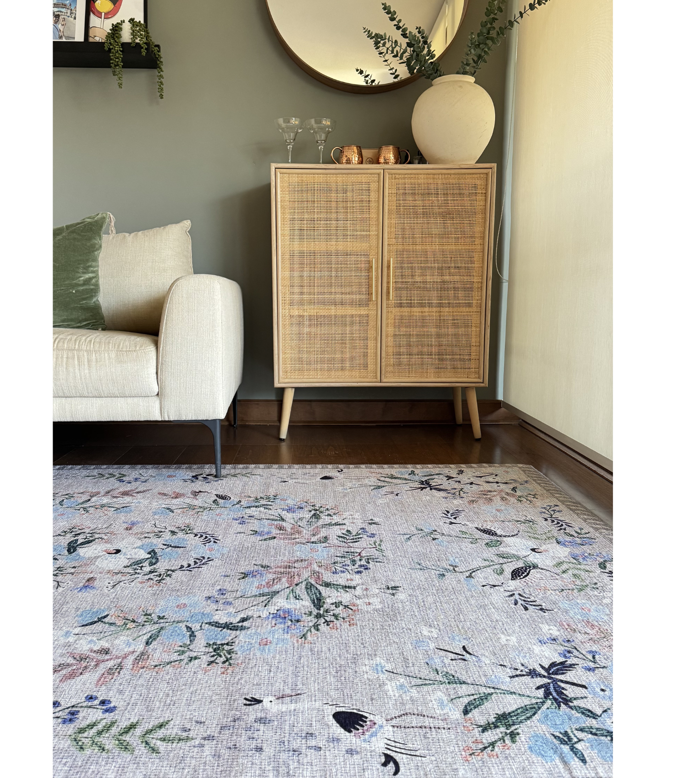 Alfombra Palais 03 Stone Grey | Rifle Paper Co x Loloi