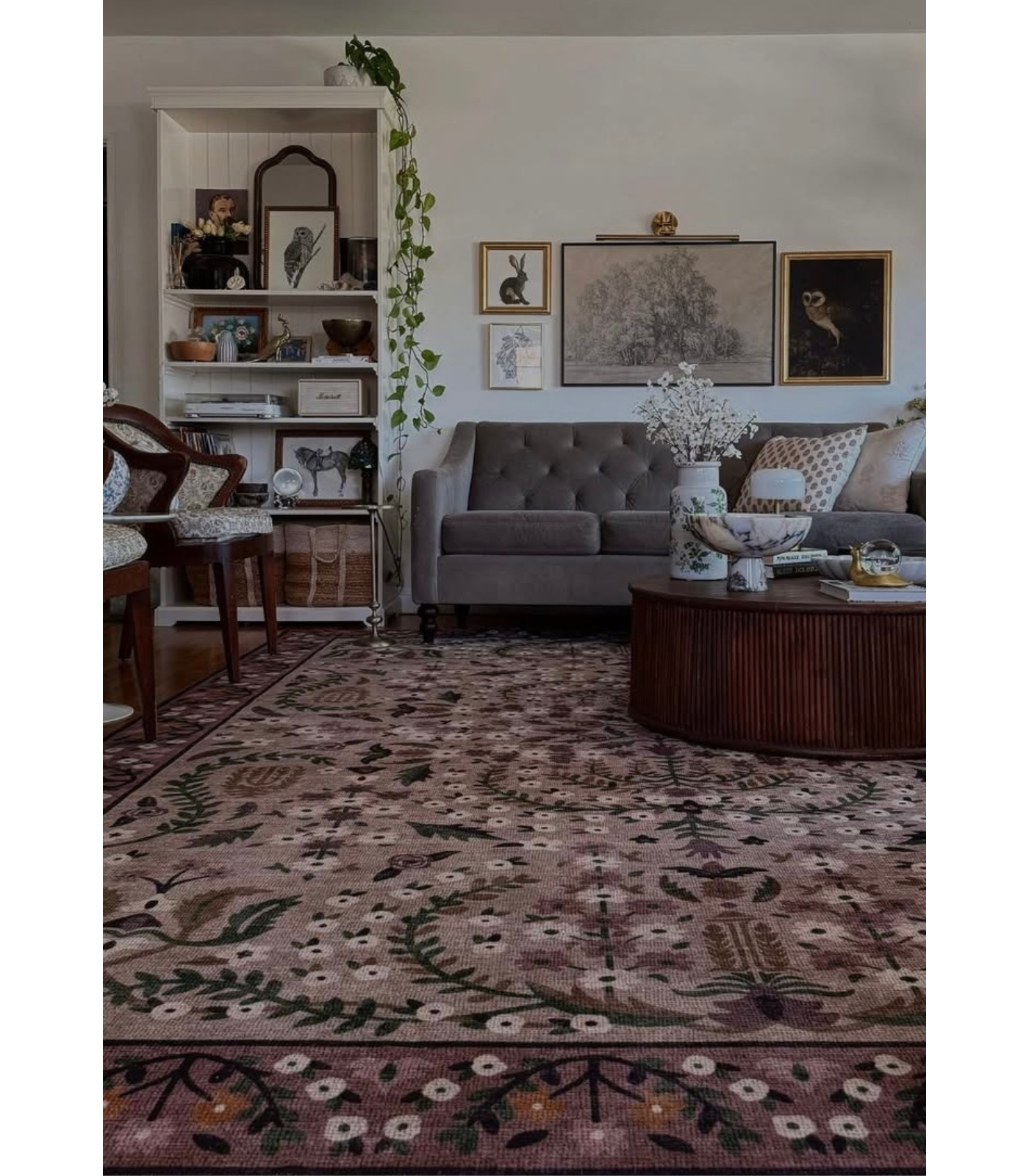 Alfombra Canopy 03 Aubergine | Rifle Paper Co x Loloi