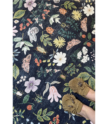 Alfombra Canopy 04 Black | Rifle Paper Co x Loloi