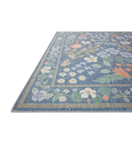 PREVENTA ABRIL | Alfombra Cotswolds 03 Willow Indigo Rifle Paper Co. × Loloi (77x229)