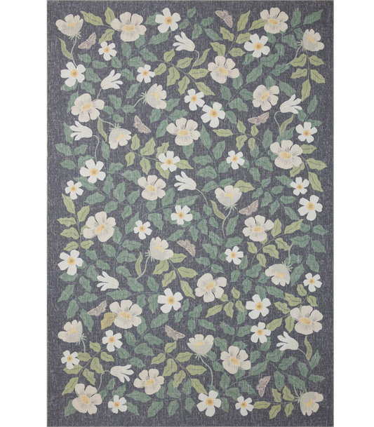 Alfombra Cotswolds 02 Primrose Charcoal Rifle Paper Co. × Loloi (229x290)
