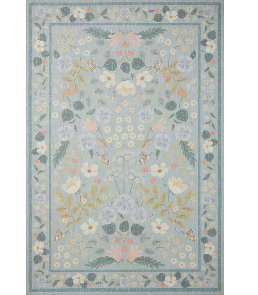 PREVENTA ABRIL | Alfombra Cotswolds 03 Willow Sky Rifle Paper Co. × Loloi (107X169)