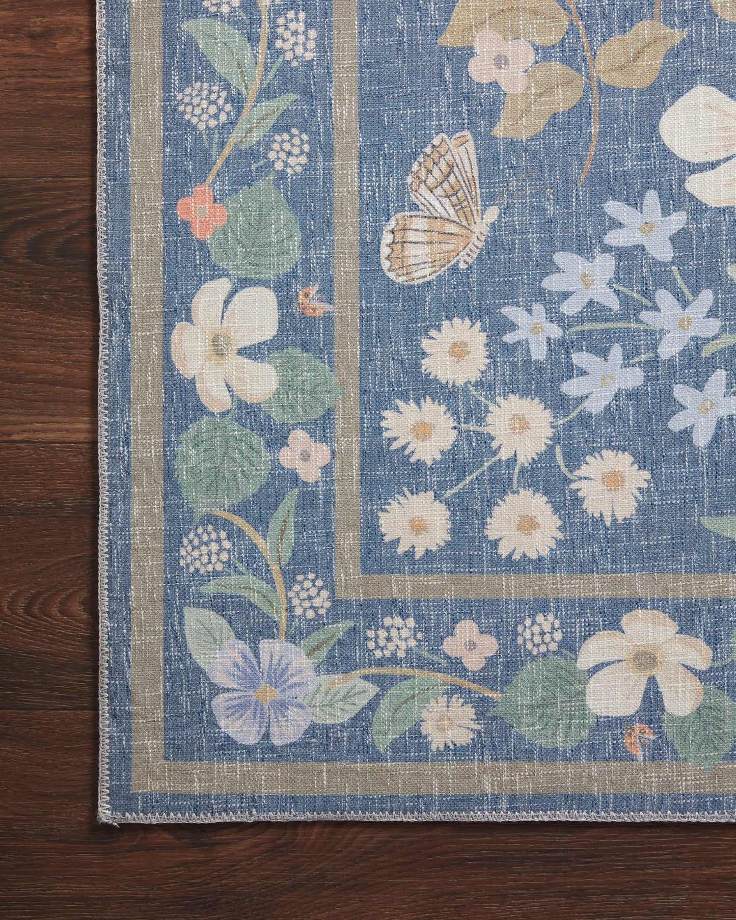 Alfombra Cotswolds 03 Willow Indigo Rifle Paper Co. × Loloi (107X169)