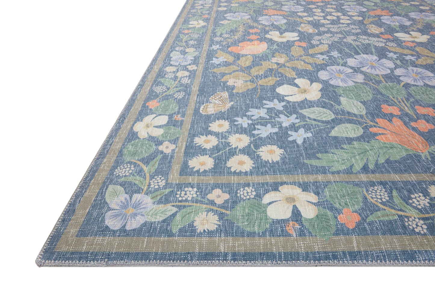 Alfombra Cotswolds 03 Willow Indigo Rifle Paper Co. × Loloi (107X169)