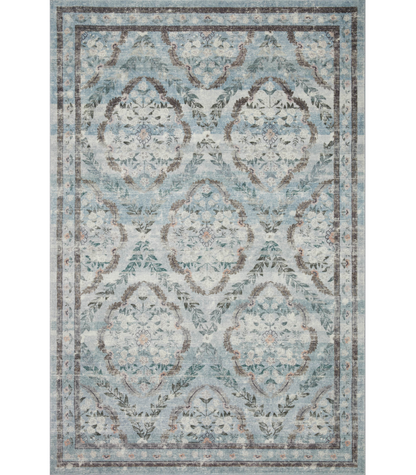 Alfombra Courtyard 02 Chateau Blue Rifle Paper Co. X Loloi (153X229)