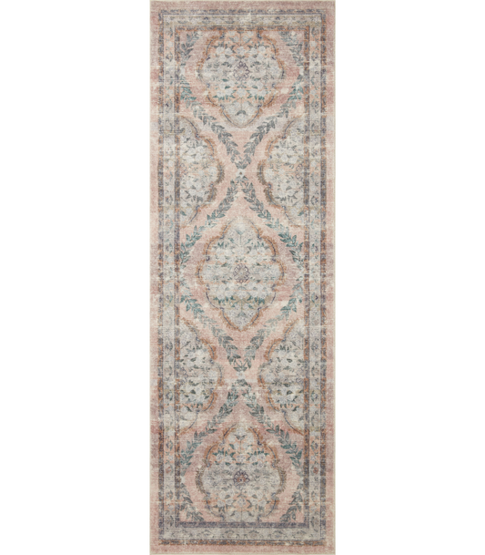PREVENTA ABRIL | Alfombra Courtyard 02 Chateau Blush Rifle Paper Co. X Loloi (77X229)