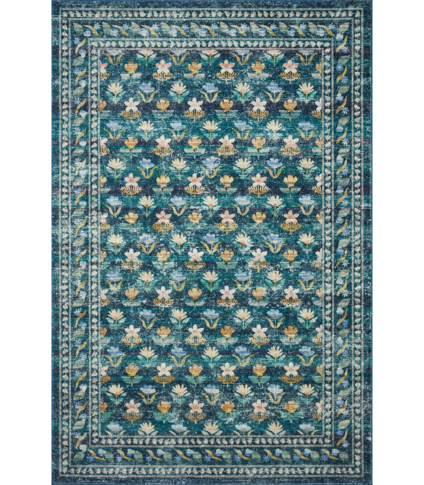 Alfombra Courtyard 05 Hadley Esmerald Rifle Paper Co. X Loloi (153X229) - Perle&Perle