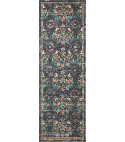 Alfombra Courtyard 04 Seville Charcoal Rifle paper Co. X Loloi (77X229) - Perle&Perle