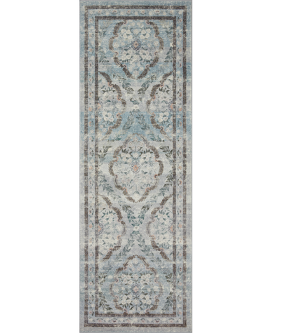 Alfombra Courtyard 02 Chateau Blue Rifle Paper Co. X Loloi (77X229)