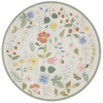 Alfombra Cotswolds 01 Strawberry Fields Ivory | Rifle Paper Co x Loloi